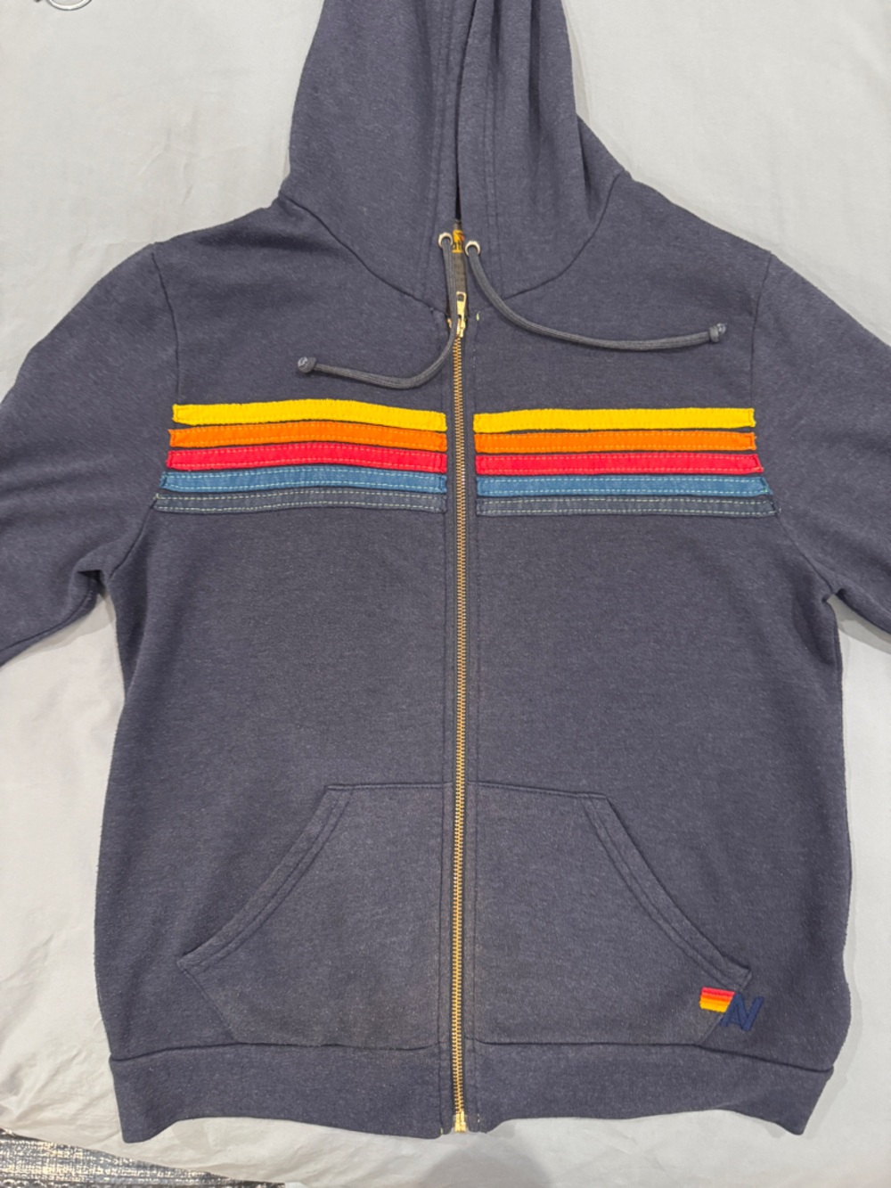 Aviator Nation 5 Stripe Hoodie in Navy - Medium - Excellent Condition. Cozy! - Picture 2 of 14